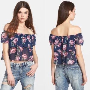 Lucy Paris off the shoulder floral blouse